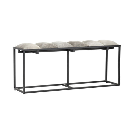 Hampton Black/Gray Bench by Crestview at Eve Furniture