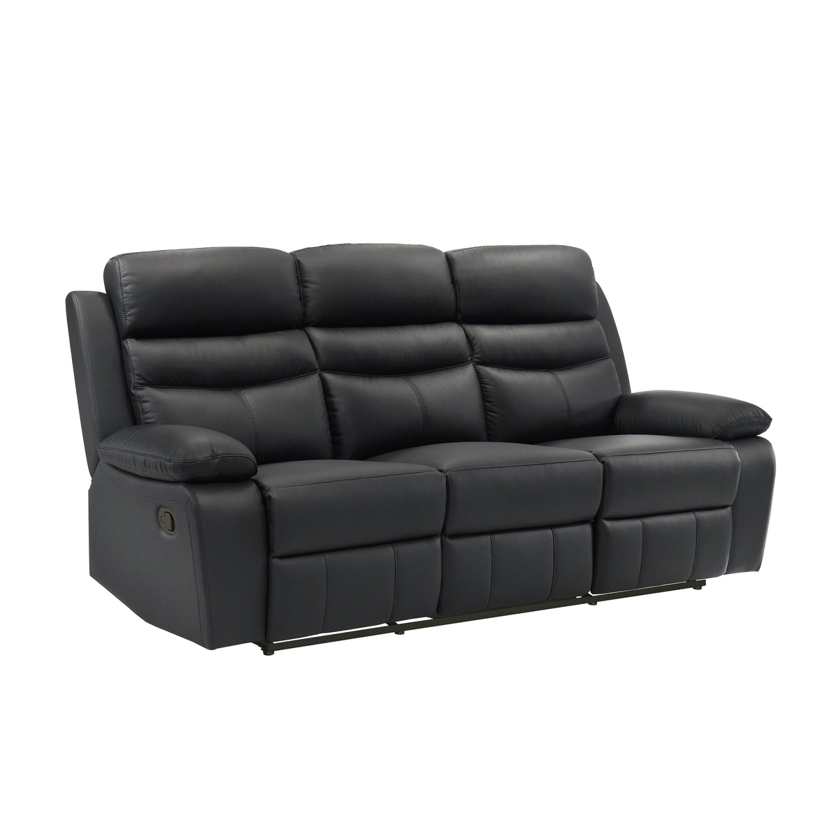 Hancock Black 2-Piece Double Reclining Set by Homelegance at Eve Furniture