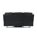 Hancock Black 2-Piece Double Reclining Set by Homelegance at Eve Furniture