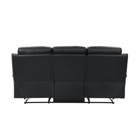 Hancock Black 2-Piece Double Reclining Set by Homelegance at Eve Furniture