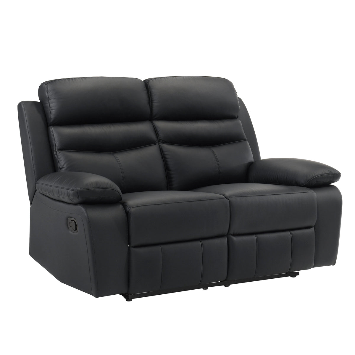 Hancock Black 2-Piece Double Reclining Set by Homelegance at Eve Furniture