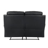 Hancock Black 2-Piece Double Reclining Set by Homelegance at Eve Furniture