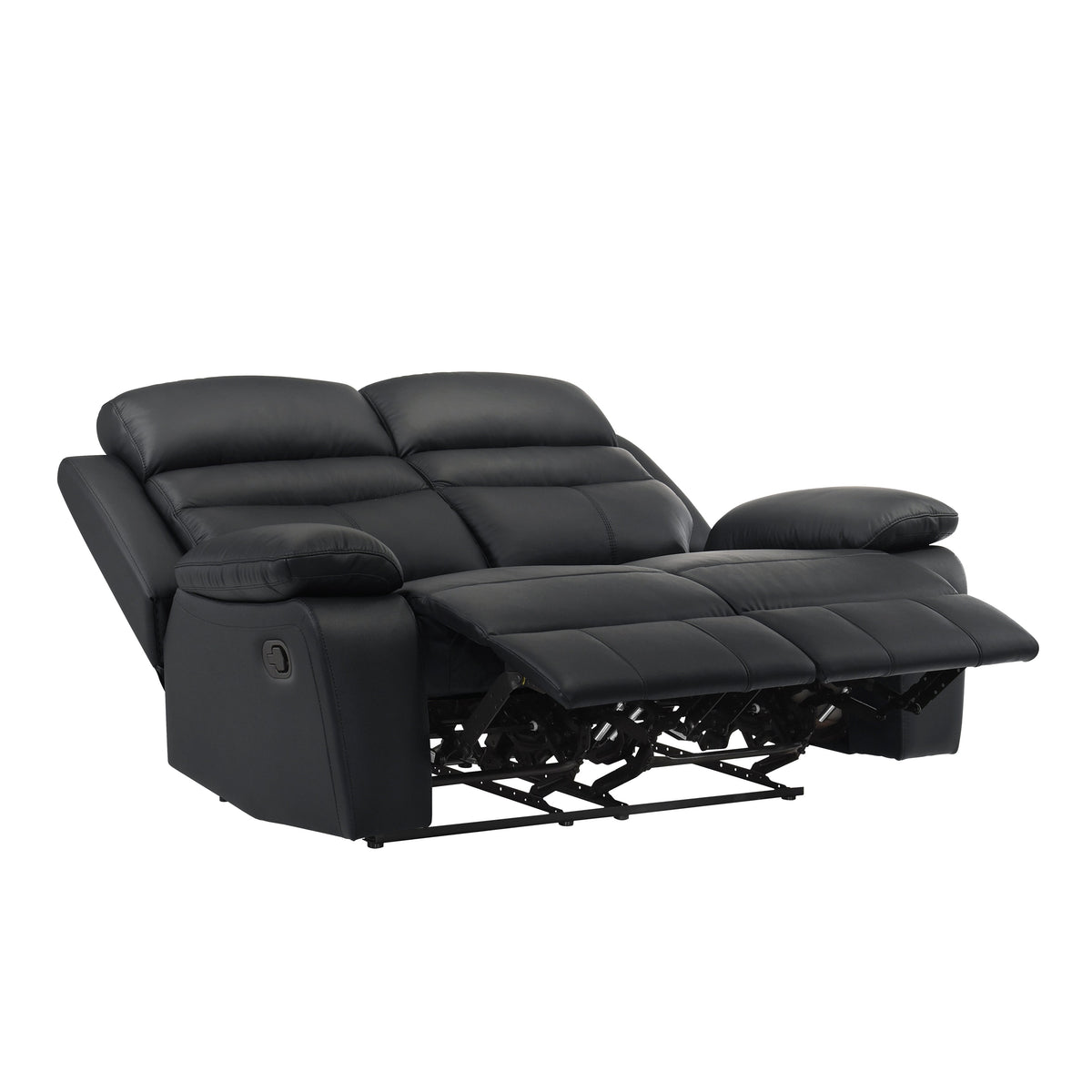 Hancock Black 2-Piece Double Reclining Set by Homelegance at Eve Furniture