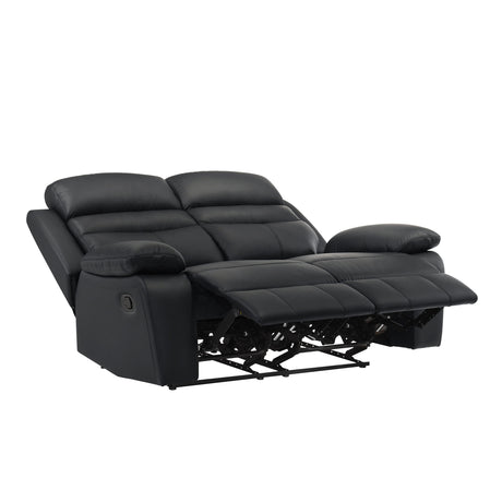 Hancock Black 2-Piece Double Reclining Set by Homelegance at Eve Furniture