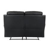 Hancock Black Leather Double Reclining Living Room Set by Homelegance at Eve Furniture