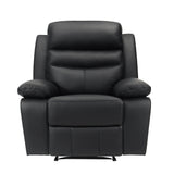 Hancock Black Leather Double Reclining Living Room Set by Homelegance at Eve Furniture