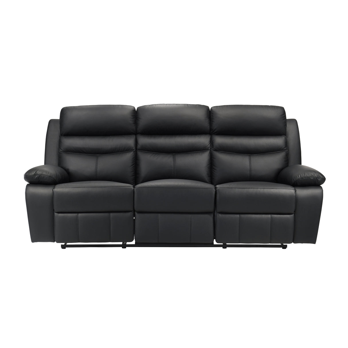 Hancock Black Leather Double Reclining Living Room Set by Homelegance at Eve Furniture