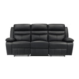 Hancock Black Leather Double Reclining Living Room Set by Homelegance at Eve Furniture
