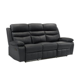 Hancock Black Leather Double Reclining Living Room Set by Homelegance at Eve Furniture