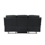 Hancock Black Leather Double Reclining Living Room Set by Homelegance at Eve Furniture