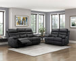 Hancock Black Leather Double Reclining Living Room Set by Homelegance at Eve Furniture