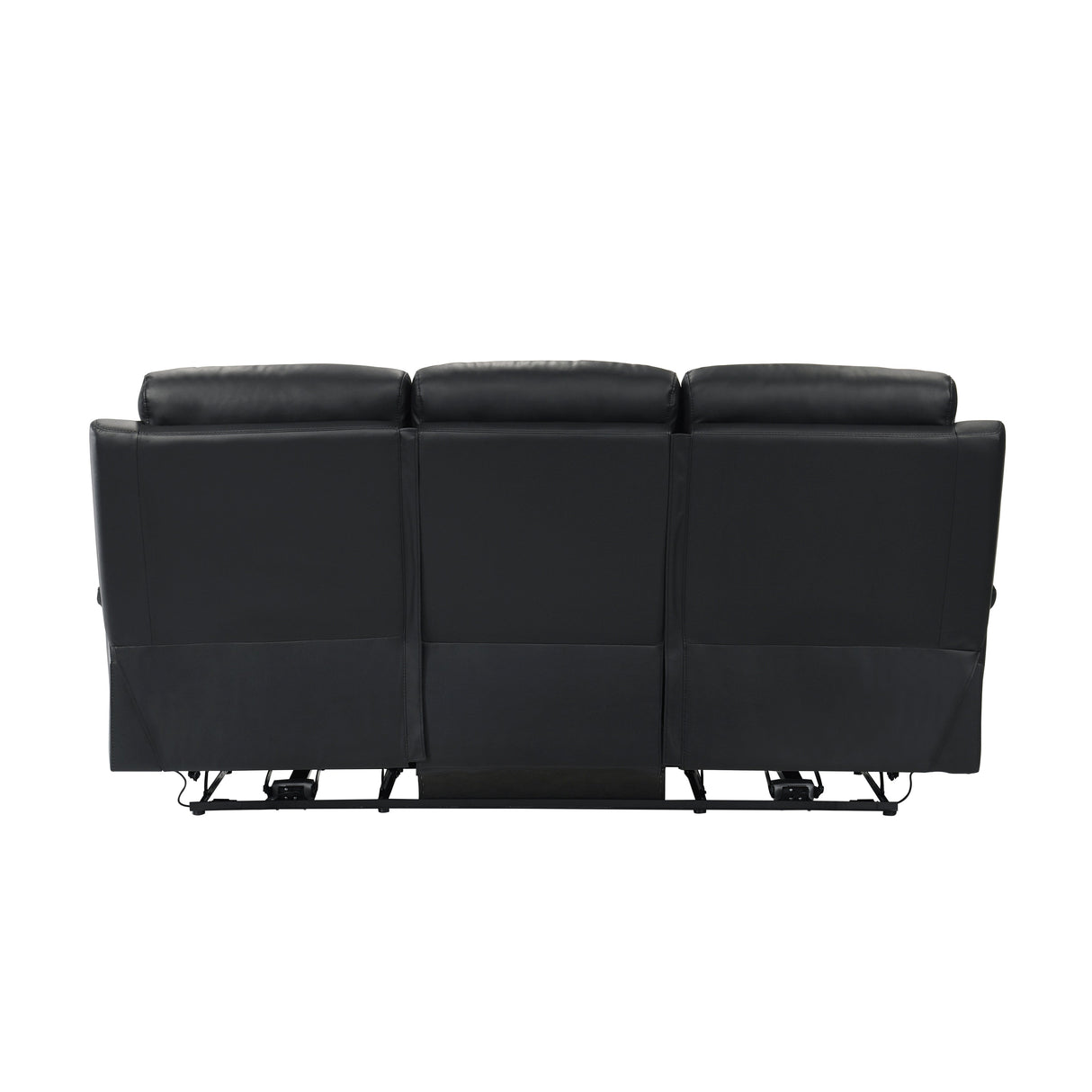 Hancock Black Leather Power Double Reclining Living Room Set by Homelegance at Eve Furniture