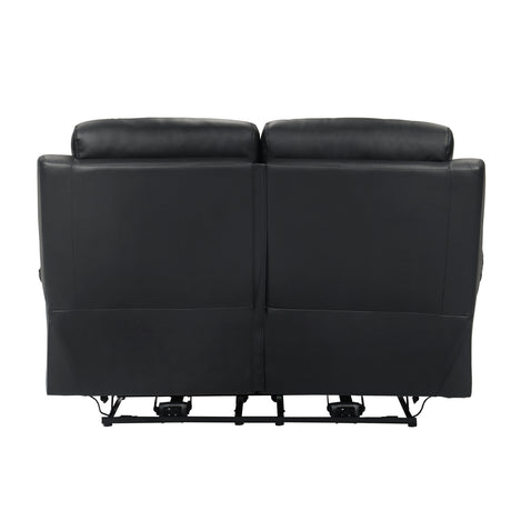 Hancock Black Leather Power Double Reclining Living Room Set by Homelegance at Eve Furniture