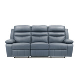 Hancock Blue 2-Piece Double Reclining Set by Homelegance at Eve Furniture