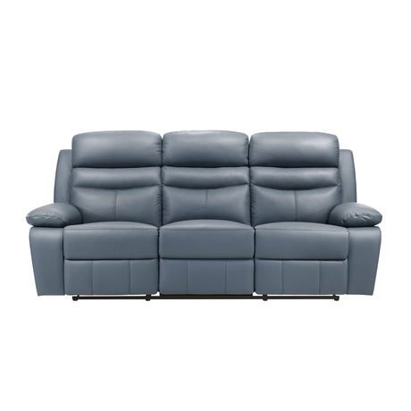 Hancock Blue 2-Piece Double Reclining Set by Homelegance at Eve Furniture