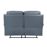 Hancock Blue 2-Piece Double Reclining Set by Homelegance at Eve Furniture