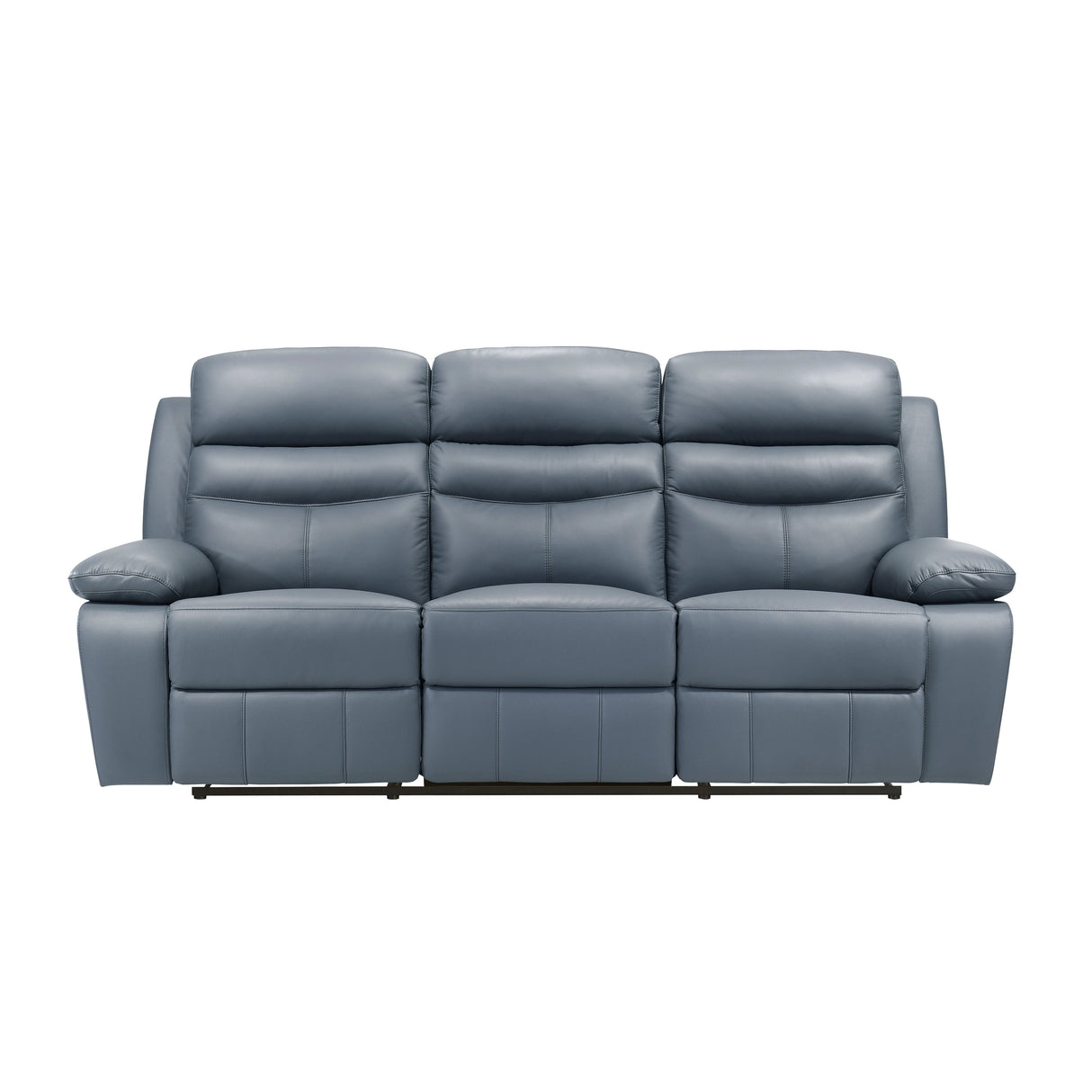 Hancock Blue Leather Double Reclining Living Room Set by Homelegance at Eve Furniture