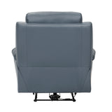 Hancock Blue Leather Power Double Reclining Living Room Set by Homelegance at Eve Furniture