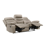 Hancock Latte 2-Piece Double Reclining Set by Homelegance at Eve Furniture