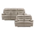 Hancock Latte 2-Piece Double Reclining Set by Homelegance at Eve Furniture