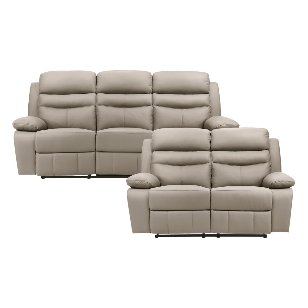 Hancock Latte 2-Piece Double Reclining Set by Homelegance at Eve Furniture