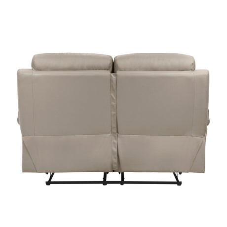 Hancock Latte Leather Double Reclining Living Room Set by Homelegance at Eve Furniture