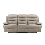Hancock Latte Leather Double Reclining Living Room Set by Homelegance at Eve Furniture