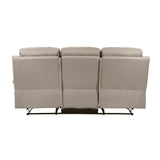 Hancock Latte Leather Double Reclining Living Room Set by Homelegance at Eve Furniture