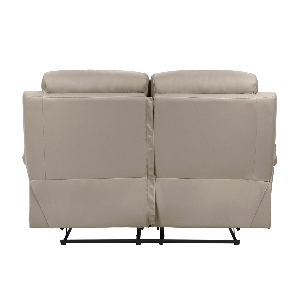 Hancock Latte Leather Double Reclining Loveseat by Homelegance at Eve Furniture