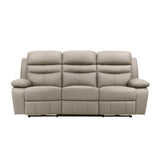 Hancock Latte Leather Power Double Reclining Living Room Set by Homelegance at Eve Furniture