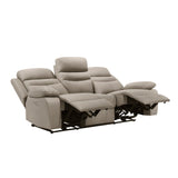 Hancock Latte Leather Power Double Reclining Living Room Set by Homelegance at Eve Furniture