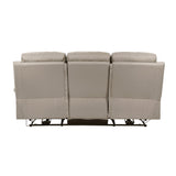 Hancock Latte Leather Power Double Reclining Living Room Set by Homelegance at Eve Furniture