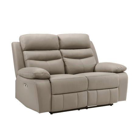 Hancock Latte Leather Power Double Reclining Living Room Set by Homelegance at Eve Furniture