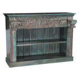 Hand Carved Bookshelf in Antique Teal by Home Trends & Design at Eve Furniture