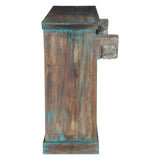 Hand Carved Bookshelf in Antique Teal by Home Trends & Design at Eve Furniture
