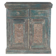 Hand Carved Wood Cabinet with Two Drawers and Two Doors by Home Trends & Design at Eve Furniture