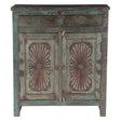 Hand Carved Wood Cabinet with Two Drawers and Two Doors by Home Trends & Design at Eve Furniture