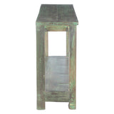 Hand Carved Wood Console Table with Bottom Shelf by Home Trends & Design at Eve Furniture