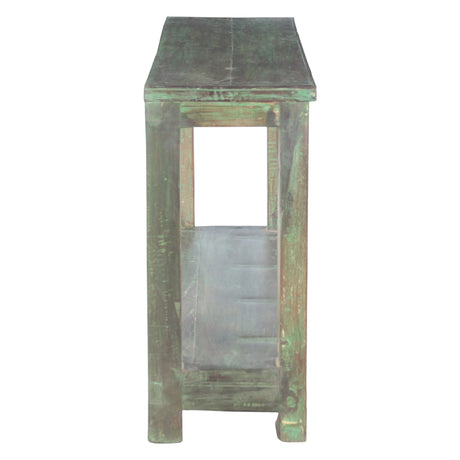 Hand Carved Wood Console Table with Bottom Shelf by Home Trends & Design at Eve Furniture
