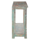 Hand Carved Wood Console Table with Bottom Shelf by Home Trends & Design at Eve Furniture