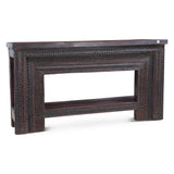 Hand Carved Wood Console Table with Bottom Shelf by Home Trends & Design at Eve Furniture