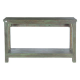 Hand Carved Wood Console Table with Bottom Shelf by Home Trends & Design at Eve Furniture
