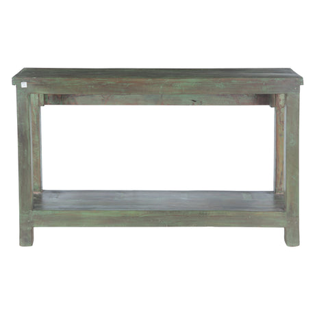 Hand Carved Wood Console Table with Bottom Shelf by Home Trends & Design at Eve Furniture