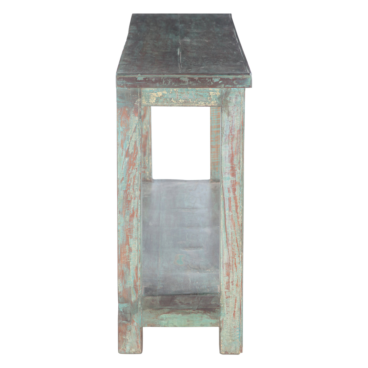 Hand Carved Wood Console Table with Bottom Shelf by Home Trends & Design at Eve Furniture