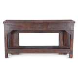 Hand Carved Wood Console Table with Bottom Shelf by Home Trends & Design at Eve Furniture