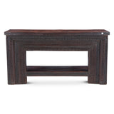 Hand Carved Wood Console Table with Bottom Shelf by Home Trends & Design at Eve Furniture