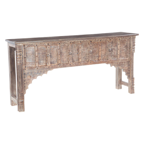 Hand Carved Wood Door Console Table by Home Trends & Design at Eve Furniture