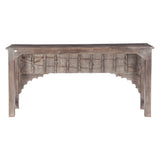 Hand Carved Wood Door Console Table by Home Trends & Design at Eve Furniture