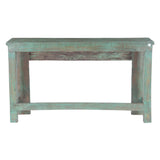 Hand Carved Wooden Console Table in Antique Teal by Home Trends & Design at Eve Furniture