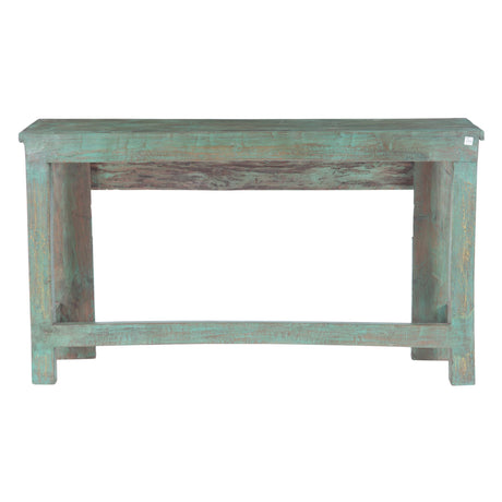 Hand Carved Wooden Console Table in Antique Teal by Home Trends & Design at Eve Furniture